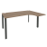 Стол эргономичный правый на П-образном м/к Onix O.MP-SA-4R 1580x1180x750 (Тиквуд Темный/Белый Металл)