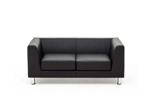 EVA Диван 2-местный (ЧЕРНЫЙ/КОЖА)