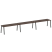 Рабочая станция на 3 рабочих места на А-образном м/к Metal System Style БА.СМ-3.5 5400x720x750 (Дуб наварра/Серый металл)
