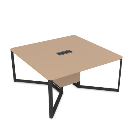 16СК.122 Стол-квадрат  (1200x1200x750) (Mokko | Черный)