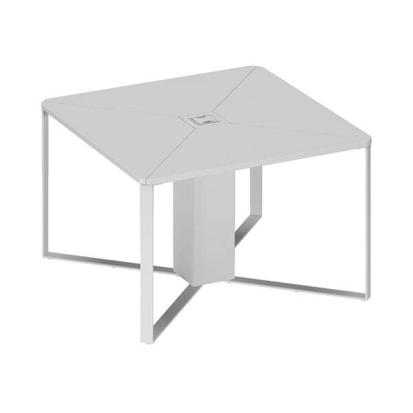 Стол для переговоров 1-секционный  Speech СП 101 БП БП БП ХР 1200x1200x756 (Белый премиумСерый)