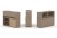 Тумба двойная + низкая надставка ES.NB.2N-7 (1500х410х1135) (Латте/Тиквуд Светлый)