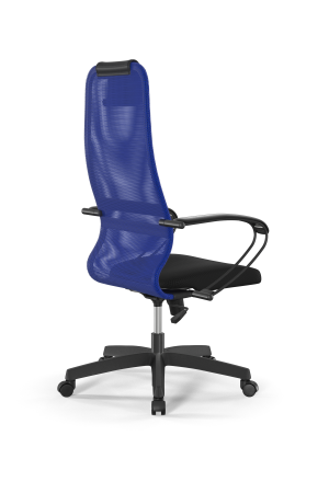 Кресло для руководителя Метта Sit 8 B1-8K - X1+UMF(X1) /Uh00/Wh00/K1bL(M09.B02.G15.W01) (Синий | Черный)