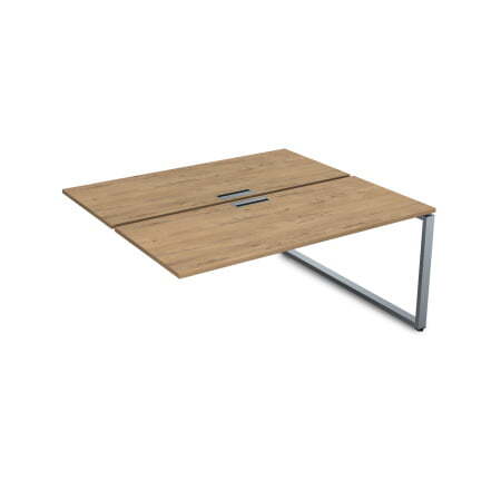 СБДК-О.979 Стол системы БЕНЧ, на 2 рабочих места,конечный (1400x1435x750) (TeakwoodСерый)