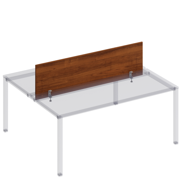 Экран настл. фронт. с кроншт. для рабочей станции 180 на мет. каркас КФ Комфорт КФ К.849 1650x450x18 (Французский орехСерый)