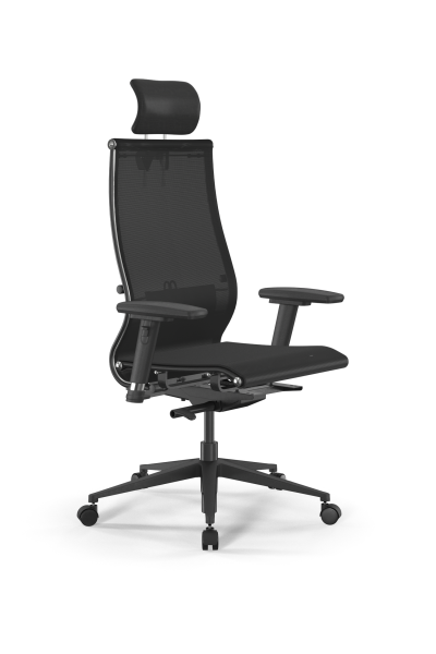 Кресло для руководителя Метта SynchroSit 10 B2-107D - T /Km00/Nb00/D03P/H3mL-2D(M23.B11.G19.W02) (Черный)