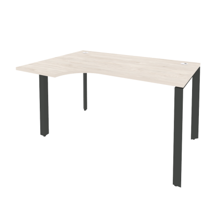 Стол эргономичный левый на П-образном м/к Onix O.MP-SA-2L 1380x980x750 (Денвер Светлый/Черный металл)