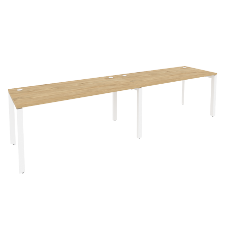 Рабочая станция на П-образном м/к Onix O.MP-RS-2.4.7 3160x720x750 (Тиквуд Светлый/Белый Металл)