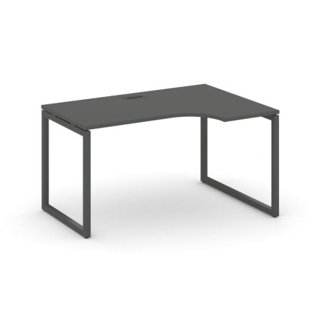 Стол рабочий эргономичный SN-4O.SPA-011(R) (1380х700/980х750) (Антрацит/Металл Антрацит)