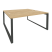 Рабочая станция на О-образном м/к Onix O.MO-D.RS-2.4.8 1580x1635x750 (Тиквуд Темный/Белый Металл)