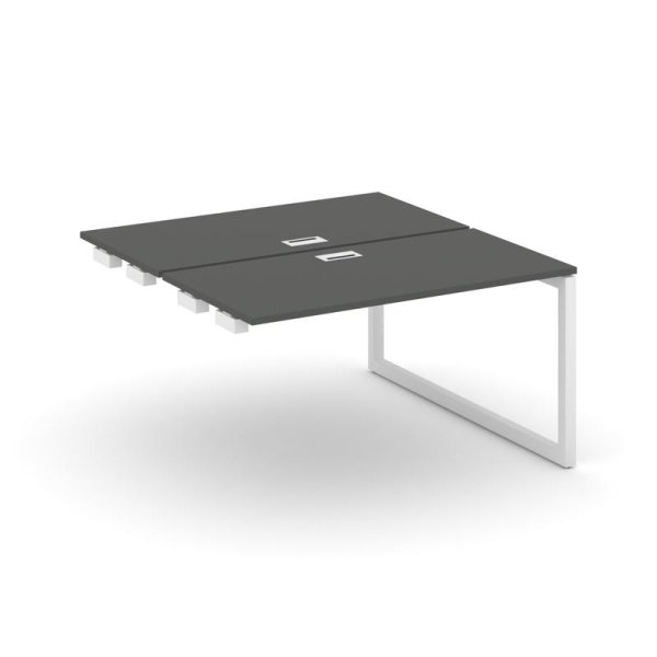 Стол-приставка к опорным элементам SN-5O.DPRS-023 (1380х1632х750) (Антрацит/Металл Белый)