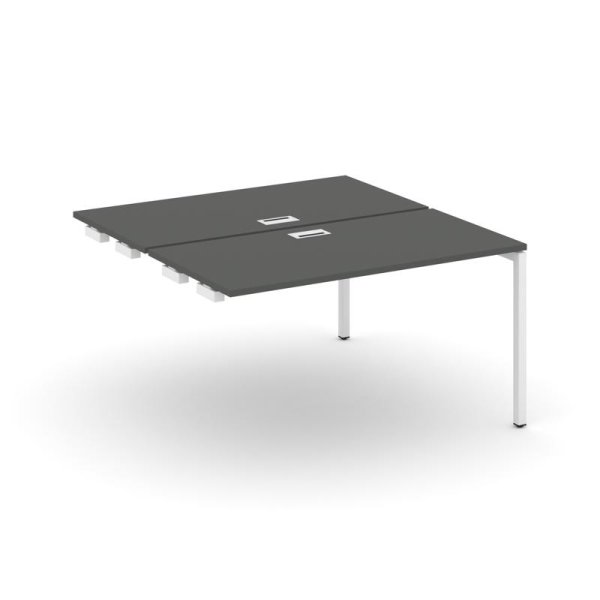 Стол-приставка к опорным элементам SN-4P.DPRS-003 (1380х1232х750) (Антрацит/Металл Белый)