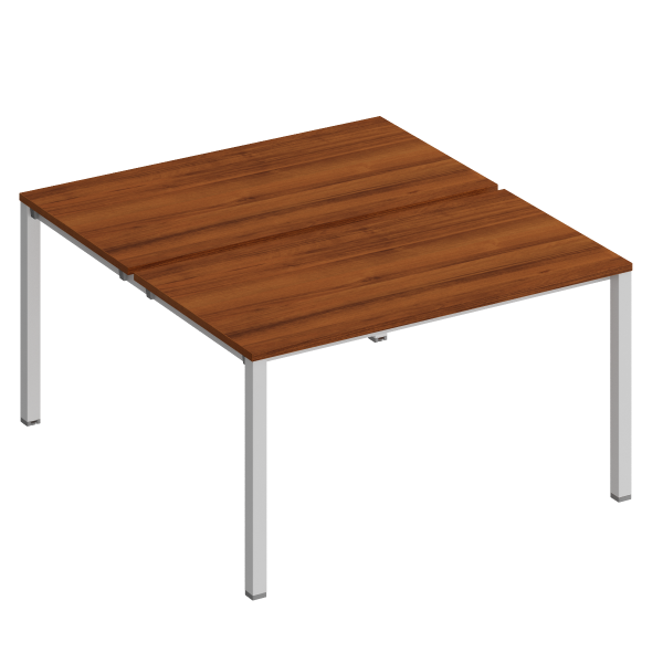 Рабочая станция на металлокаркасе КФ (2х140) Комфорт КФ К.1145 1400x1540x750 (Французский орехСерый)