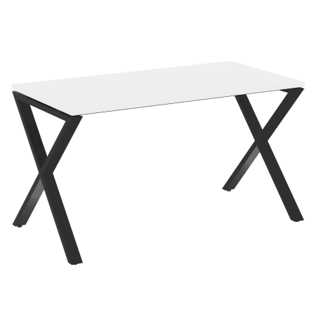 Стол рабочий VR.L-SRX-3.7 1380x720x750 (Белый Бриллиант/Черный металл)