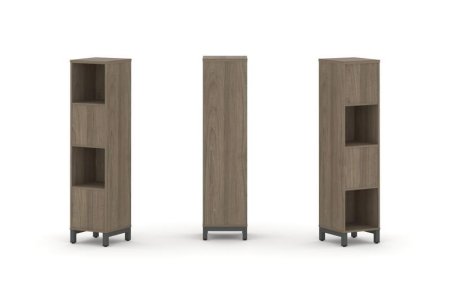 Набор стеллажа 2-х сторонний, 4 яруса SN.NSD-411 (387х400х1615) (Вяз Благородный/Металл Антрацит)