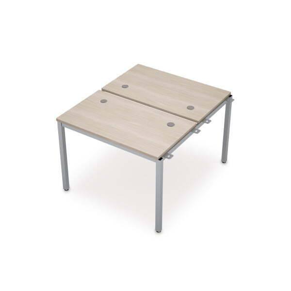 6МБН.267 Сдвоенные бенч-системы, начальный модуль (1000x1235x750) (Шамони светлый/Алюминий матовый)