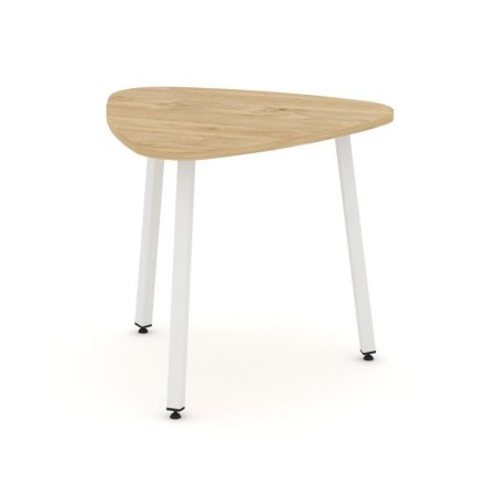 Стол переговорный SN-4.SPRG-70.3 (900х900х750) (Тиквуд Светлый/Металл Белый)