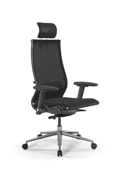 Кресло для руководителя Метта SynchroSit 10 B2-107D - T /Km00/Nb00/D03P/H3mL-2D(M23.B23.G18.W02) (Черный)