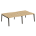 Рабочая станция на деревянных опорах Onix Wood OW.D.RS-4.3.8 2760x1635x750 (Тиквуд Светлый/Дуб Темный)
