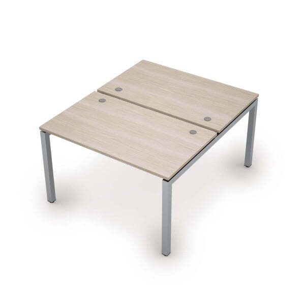 6МБ.5278 Бенч-система на 2 рабочих места (1200x1435x750) (Шамони светлый/Алюминий матовый)