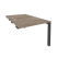 Стол-приставка двойной на П-образном м/к к опорным элем. Onix O.MP-D.SPR-1.8 980x1635x750 (Тиквуд Темный/Белый Металл)