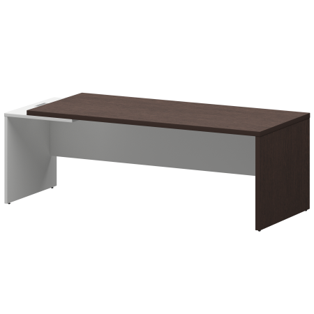 Стол руководителя левый Кортез KZ-22L 2200x900x750 (Дуб венге/Белый)