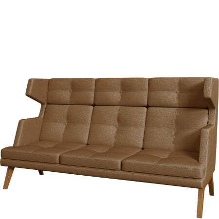 Диван офисный 3-х местный высокий Беверли (Диван 3-местный высокий kiton_10)