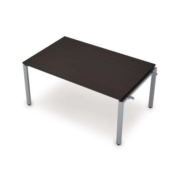 6МПН.603 Бенч-система для переговорных столов, начальный модуль (1400x1000x750) (Венге/Алюминий матовый)