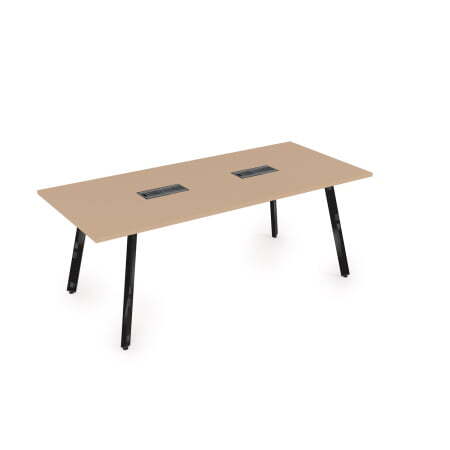 10СП.095 Стол переговорный (1800x900x750) (MokkoЧерный глянец)