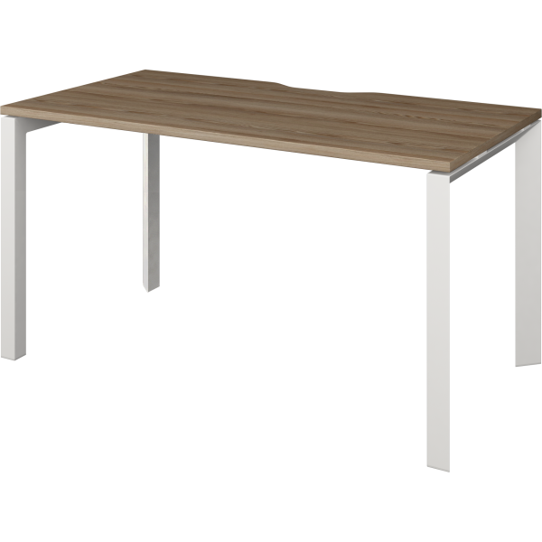 Стол на металлокаркасе Аргентум-МП НТМП.П-120 1200x730x750 (Дуб сафари/Белый)