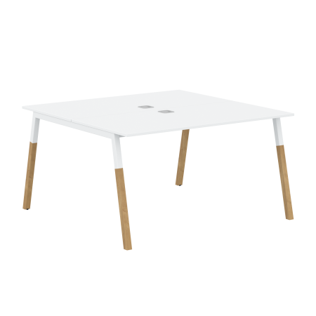 Двухместная рабочая станция Forta FWST 1313 1380x733x1370 (Белый премиум)