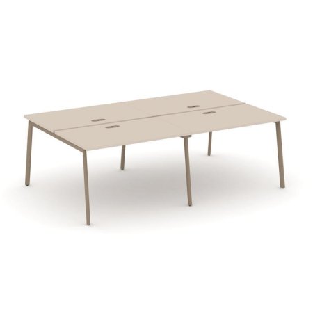 Рабочая станция 4 места ES.D.RS-4.2-LP (2360х1500х750) (Капучино/Металл Латте)