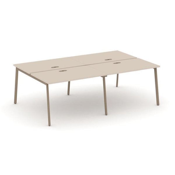 Рабочая станция 4 места ES.D.RS-4.2-LP (2360х1500х750) (Капучино/Металл Латте)