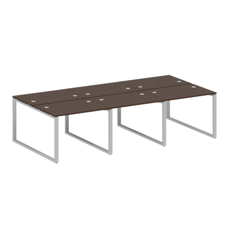 Рабочая станция Metal System Style БО.СМ-6.1 3000x1475x750 (Венге Цаво/Серый металл)