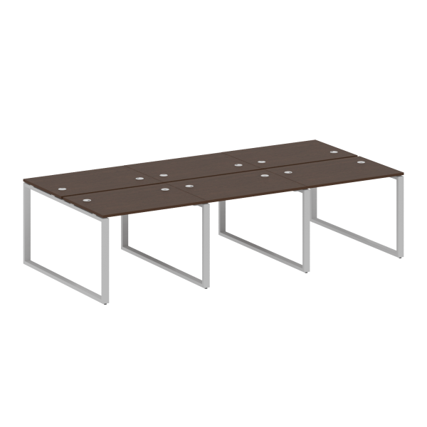 Рабочая станция Metal System Style БО.СМ-6.1 3000x1475x750 (Венге Цаво/Серый металл)