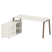 Рабочая станция с тумбой на А-образном м/к Metal System Style БА.РС-СТС-2.4 (L) 1700x1520x750 (Дуб наварра/Серый металл)