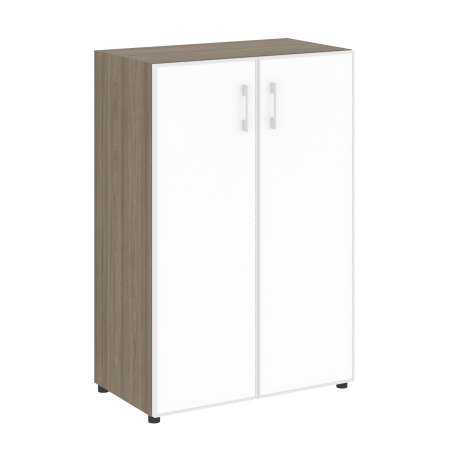 Шкаф для документов со стеклом белым LT.ST-2.4 R White (Вяз Благородный)