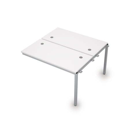 6МБС.268 Сдвоенные бенч-системы, средний модуль (1200x1235x750) (Белый/Алюминий матовый)