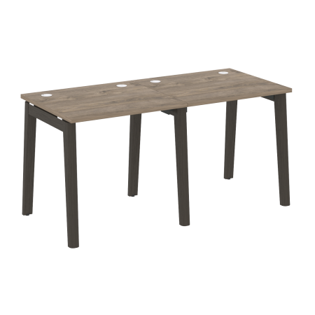Рабочая станция на деревянных опорах Onix Wood OW.RS-2.0.7 1560x720x750 (Тиквуд Темный/Дуб Темный)