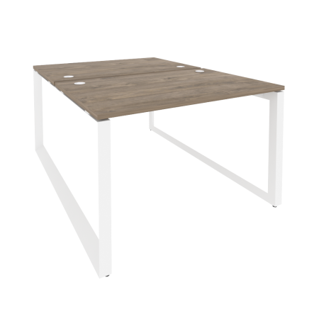 Рабочая станция на О-образном м/к Onix O.MO-D.RS-2.2.8 1180x1635x750 (Тиквуд Темный/Белый Металл)