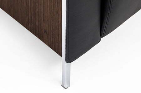 VISPO Диван 3-местный (ОРЕХ/ЧЕРНЫЙ)