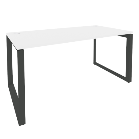 Стол рабочий на О-образном м/к Onix O.MO-SP-4.8 1580x800x750 (Белый Бриллиант/Черный металл)