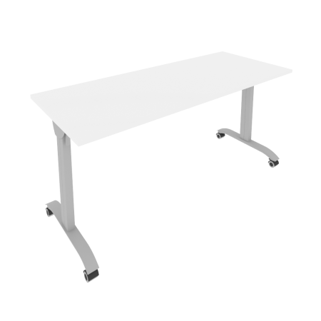 Стол складной мобильный Mobile system СМ-6 1600x650x757 (Белый/Серый металл)