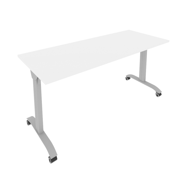 Стол складной мобильный Mobile system СМ-6 1600x650x757 (Белый/Серый металл)