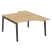 Рабочая станция на деревянных опорах Onix Wood OW.D.SA-2 1380x1995x750 (Тиквуд Светлый/Дуб Темный)