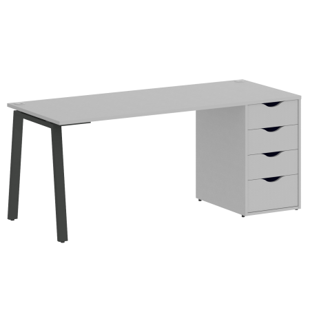 Стол письменный VR.SP-3-178.4.A 1780x720x750 (Серый/Антрацит Металл)