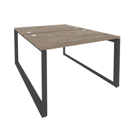 Рабочая станция на О-образном м/к Onix O.MO-D.RS-2.2.8 1180x1635x750 (Тиквуд Темный/Черный металл)