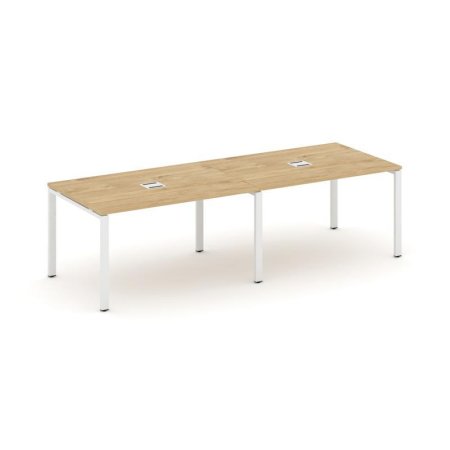 Стол переговорный SN-6P.SPRG-014 (3160х980х750) (Тиквуд Светлый/Металл Белый)