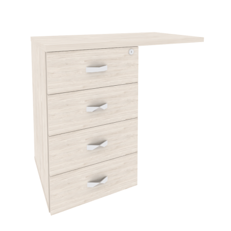 Тумба приставная универсальная л/пр Onix O.TPU-4 842x460x750 (Денвер Светлый)