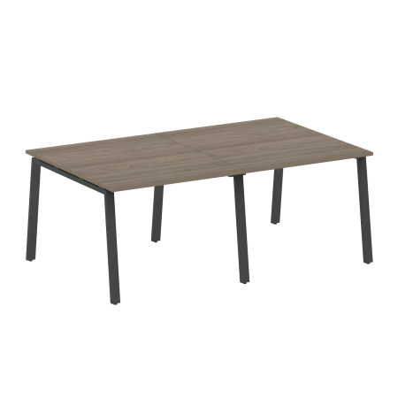 Стол для переговоров (2 столешницы) на А-образном м/к Metal System Style БА.ПРГ-2.1 2000x1235x750 (Вяз/Антрацит металл)